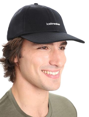 Black Men's Icebreaker Unisex Merino 6 Panel Hats | USA 1096SGLO